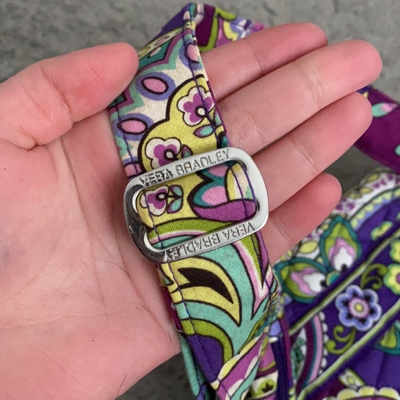 Vera Bradley purple purse with green and blue paisley - Picture 3 of 5